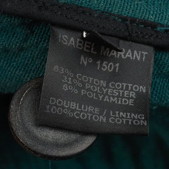 Isabel Marant Albury Teal Metallic Spotted-Jacquard Jacket